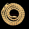 18K Gold-Plated 4mm Rope Chain Necklace