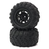 A black high-speed 1/16 4WD RC car receiver parts kit featuring a tire and wheel assembly.