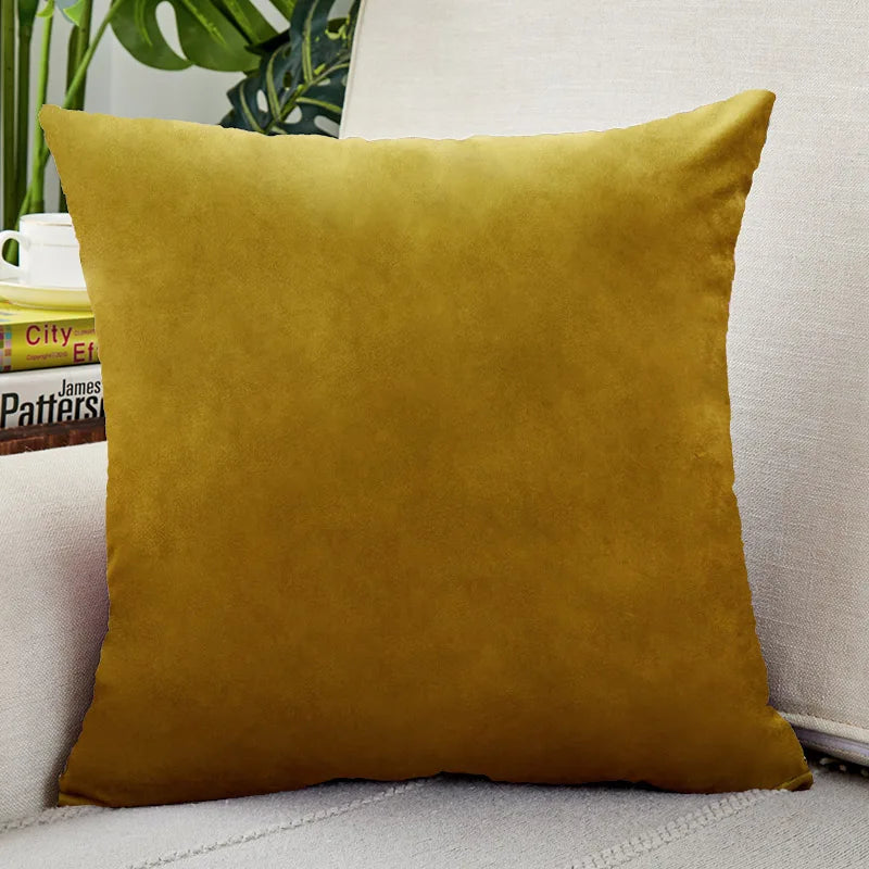 Velvet Throw Pillow Cover for Sofa and Bed Decor