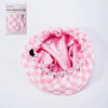 Satin-Lined Wide Shower Cap with Adjustable Fit