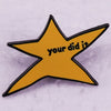 Fun Meteor Enamel Pin with Star Design