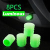 Glow-in-the-Dark Valve Caps for Car, Motorcycle & Bicycle Wheels (Set of 20)