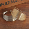 Gold Geometric Twist Cuff Bracelets