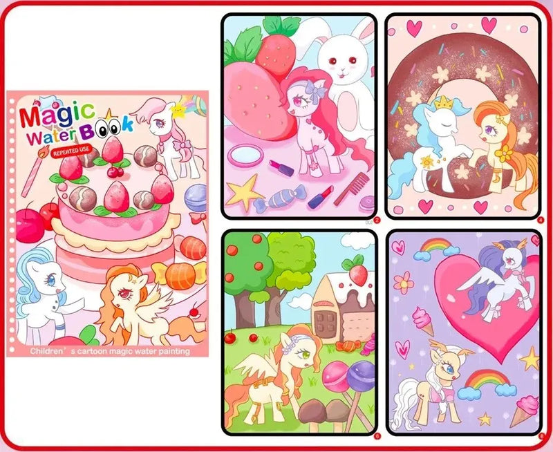 Reusable Magic Water Drawing Book for Kids