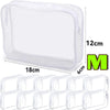 Clear PVC travel makeup and toiletry organizer bag with a zipper and multiple compartments