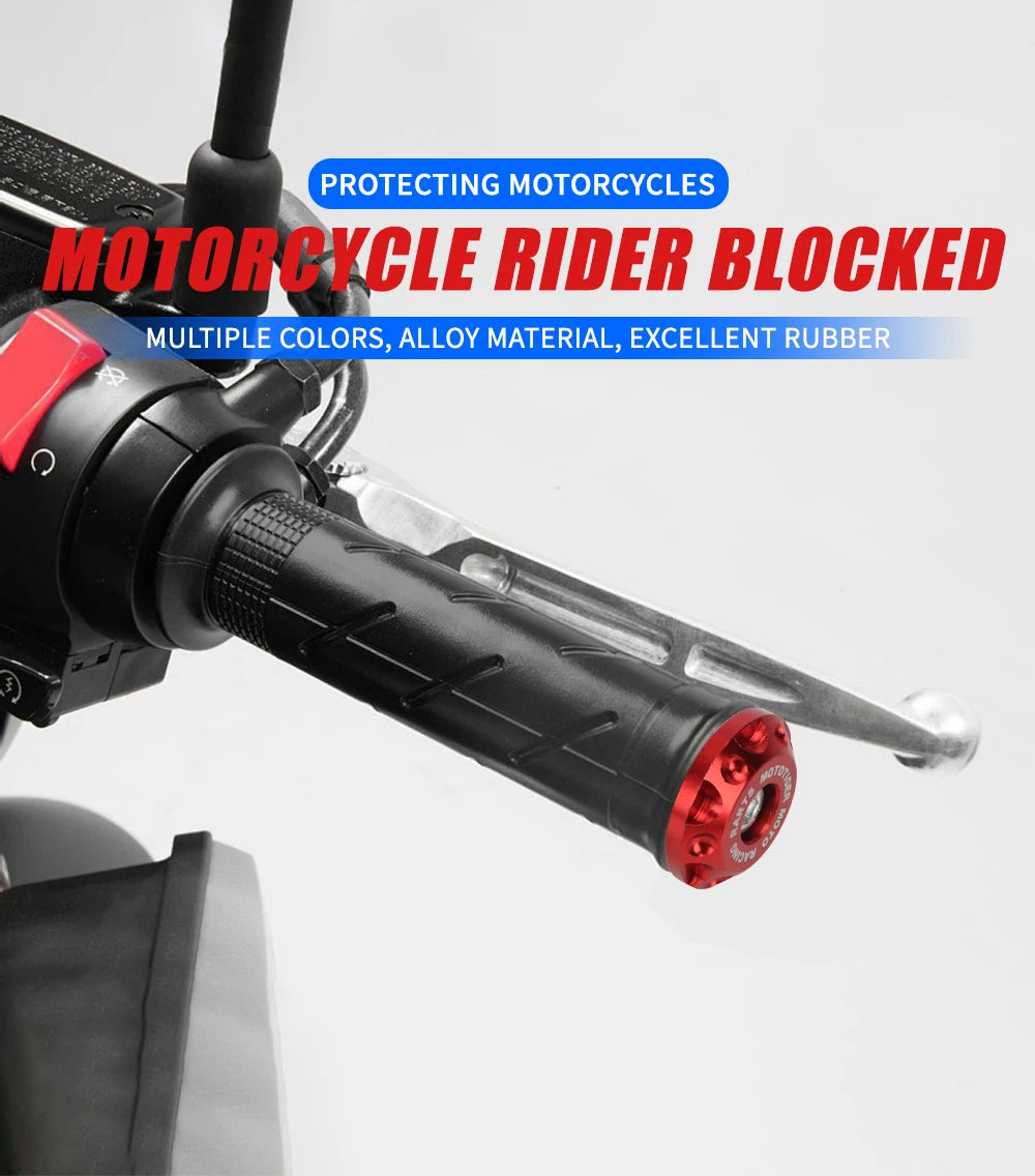 CNC Aluminum Motorcycle Handlebar End Plugs with Rubber Grip