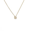 Initial Letter Pendant Necklace with Cubic Zirconia