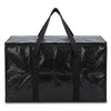Black heavy duty waterproof moving bag with handles and zippers