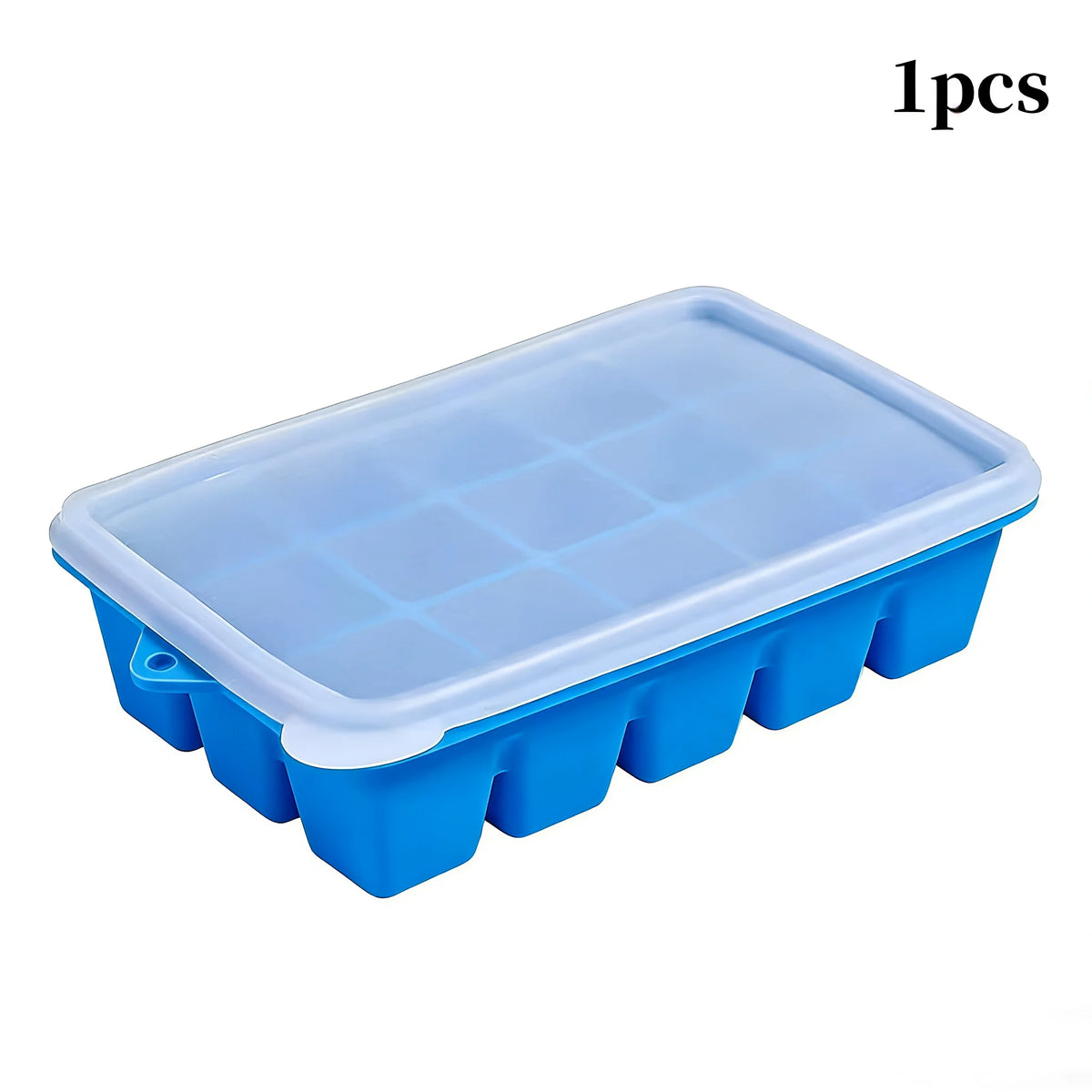 Reusable Silicone Ice Cube Tray with Lid