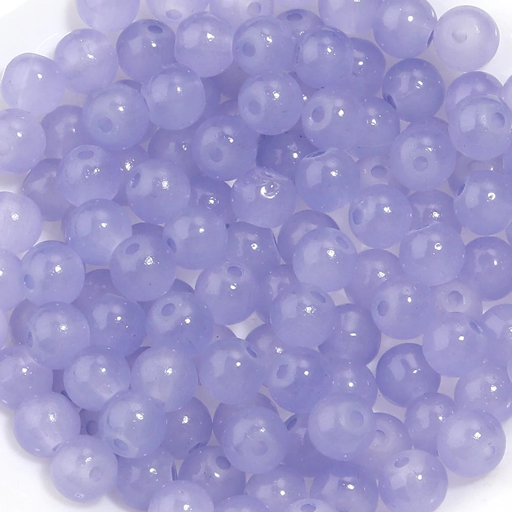Colorful Round Glass Beads for Jewelry Making