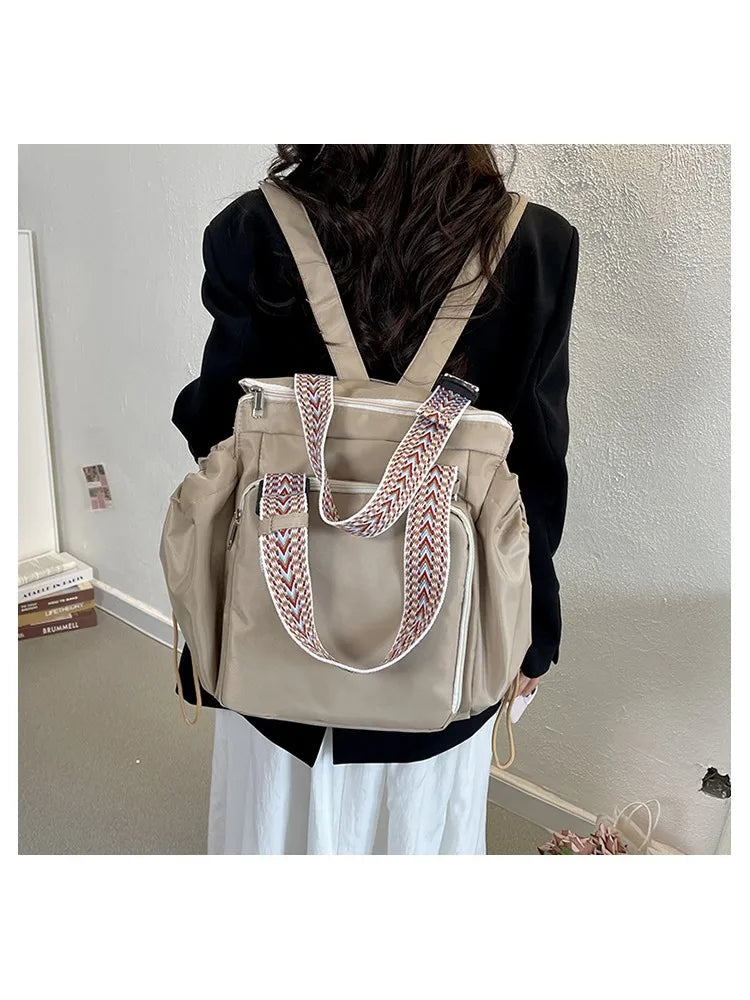 Versatile Nylon Shoulder Bag with Large Capacity