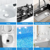 A collection of bathroom fixtures including a toilet bowl, cooktop, pool tiles, and a bathtub.