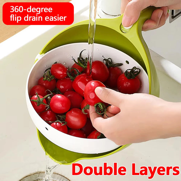 Double-Layer Kitchen Sink Strainer