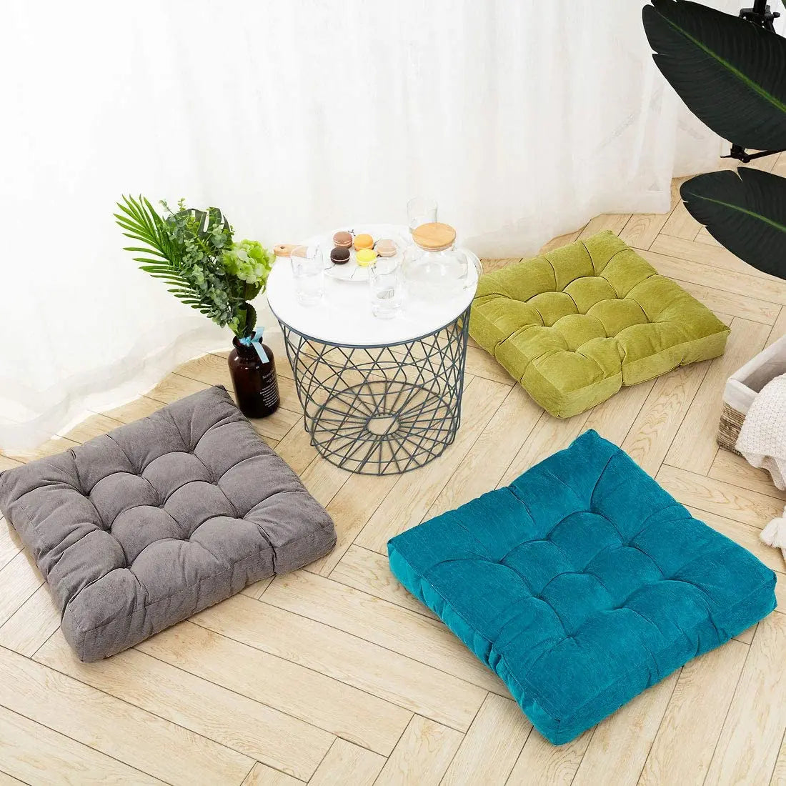 Tufted Floor Seating Pillow Cushion for Meditation and Relaxation