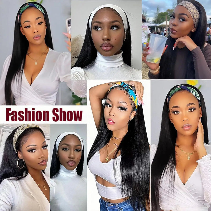 Straight Synthetic Headband Wig