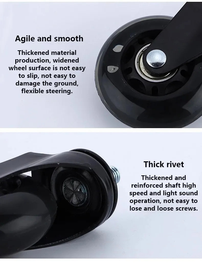 5-Pack 3-Inch Swivel Casters with Brakes and Threaded Stems
