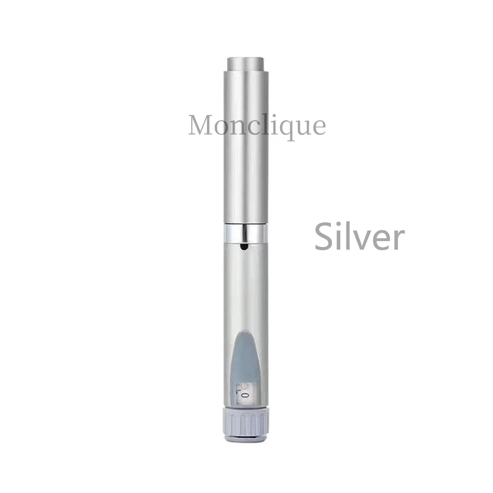 Silver Monclique reusable metal injection pen portable dispenser