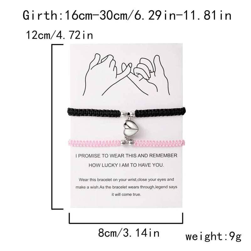 Magnetic Heart Couple Bracelets