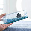 Black Pearl Pirate Ship Fluid Hourglass Decoration
