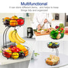 2-Tier Countertop Fruit Basket with Banana Hanger