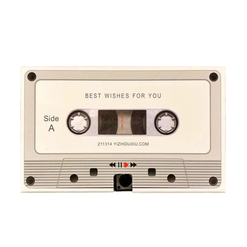 Recordable Voice Greeting Card with Cassette Design
