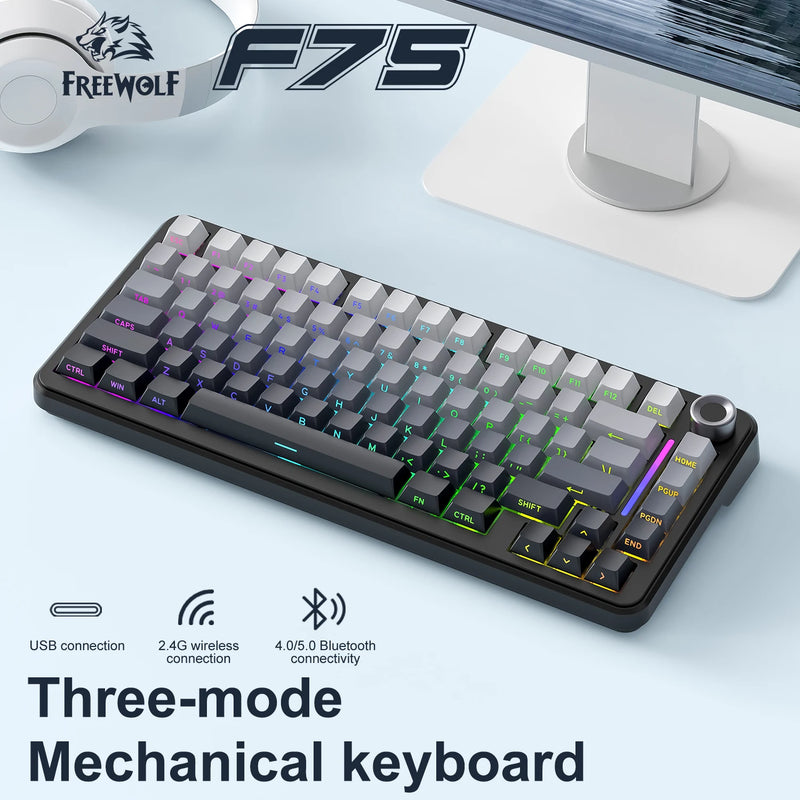 75% Wireless Mechanical Gaming Keyboard with Hot-Swap Switches