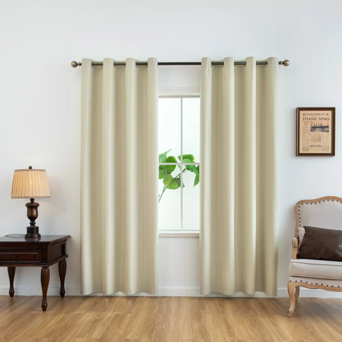 100% Blackout Curtains with Grommets for Bedroom and Living Room