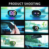 Multiple shots of a digital GPS speedometer heads-up display mounted in a car dashboard.