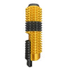 A gold and black spiked fidget roller for stress relief and focus.