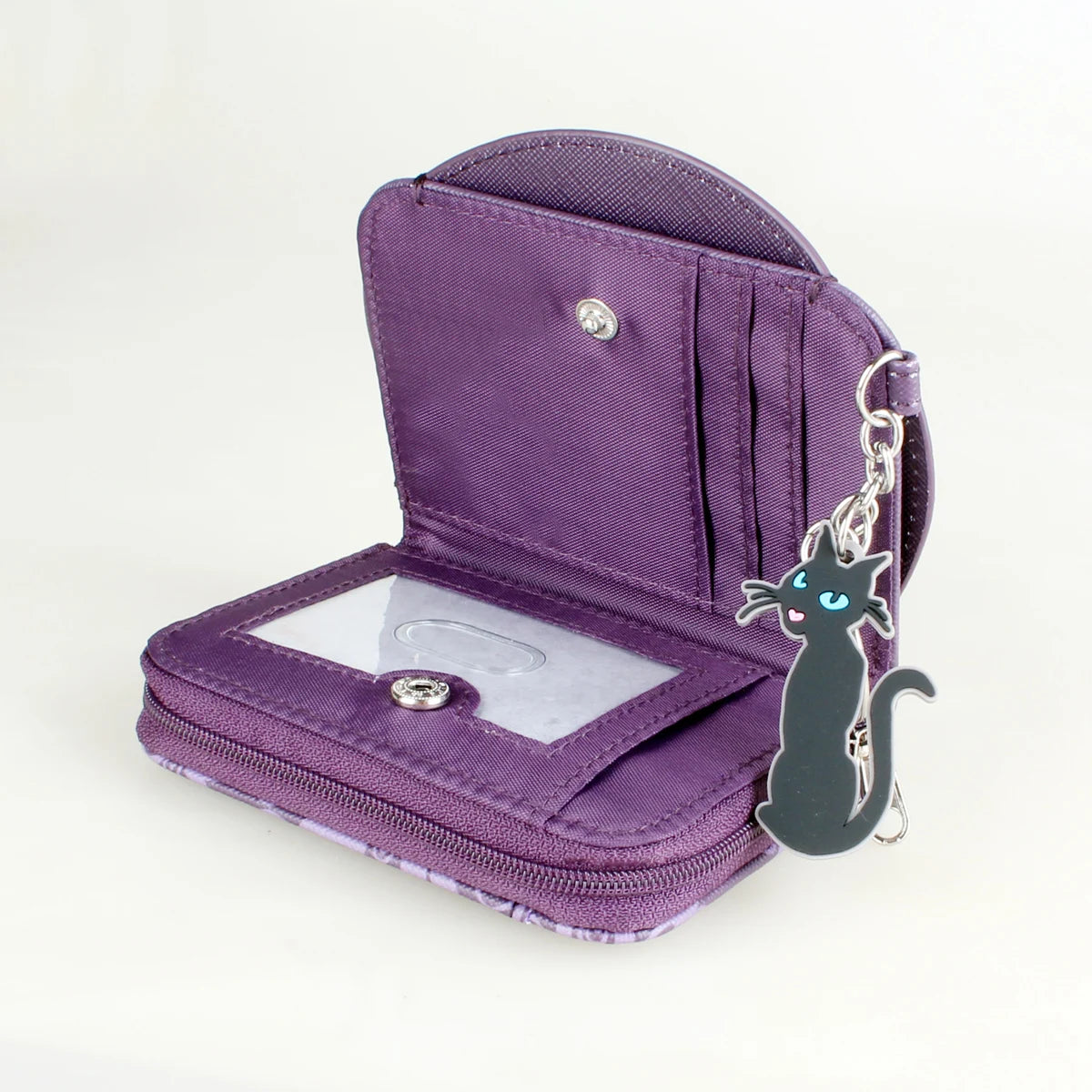 Anime Cartoon Zip-Around Wallet with Keychain