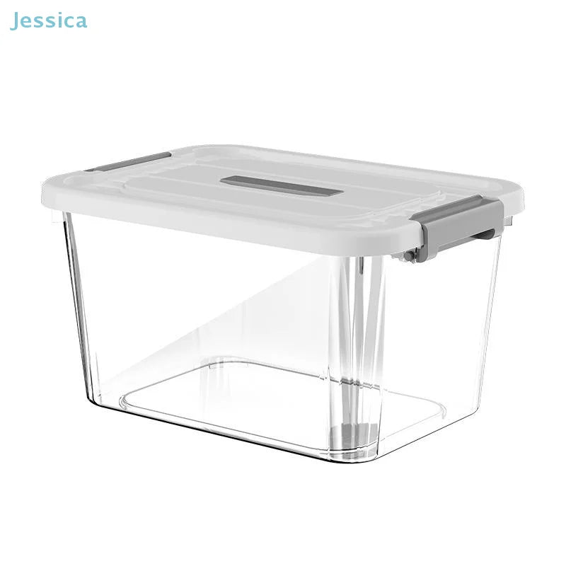 Clear Stackable Storage Bins with Secure Lids