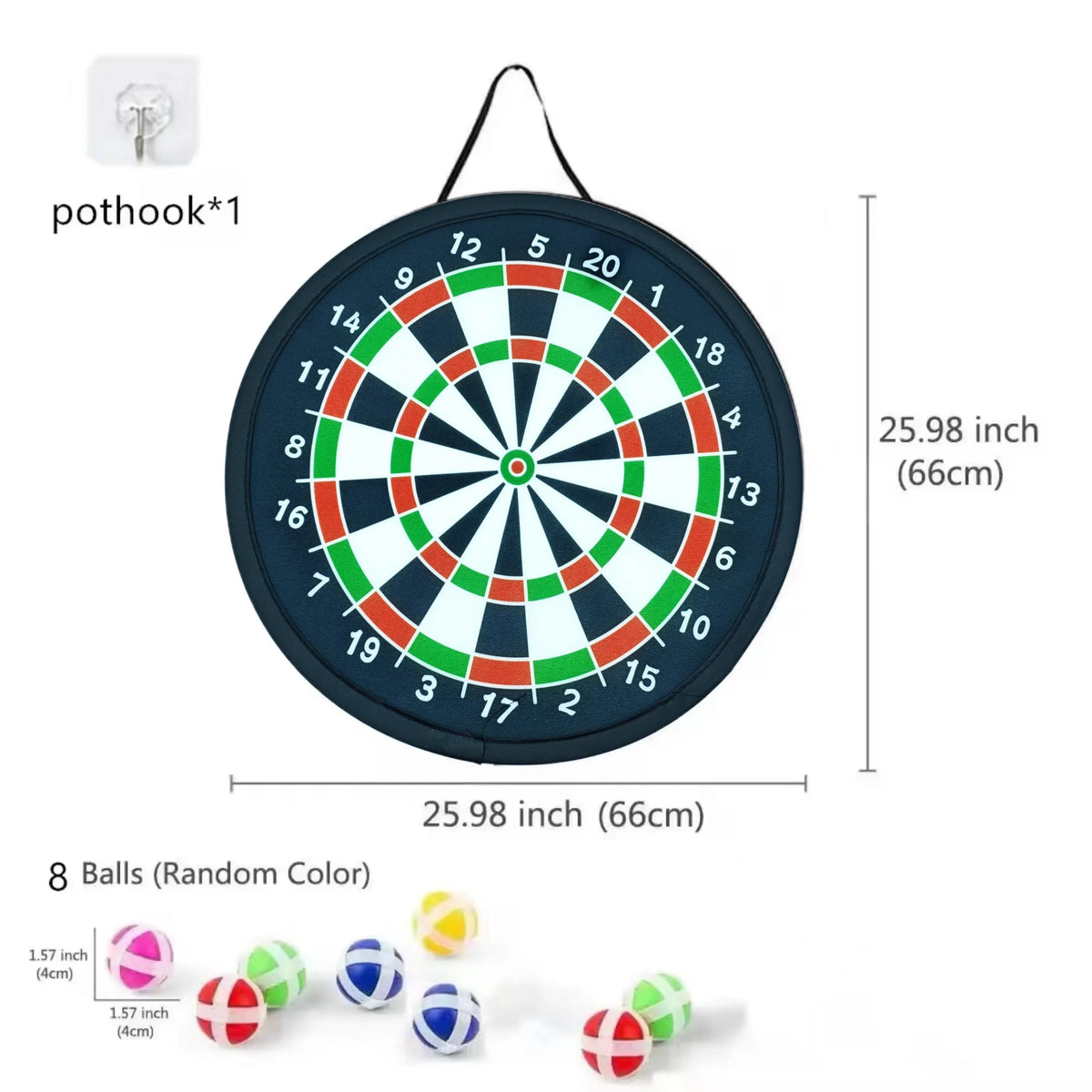 Sticky Ball Dart Board Set for Kids – Double-Sided Educational Family Game