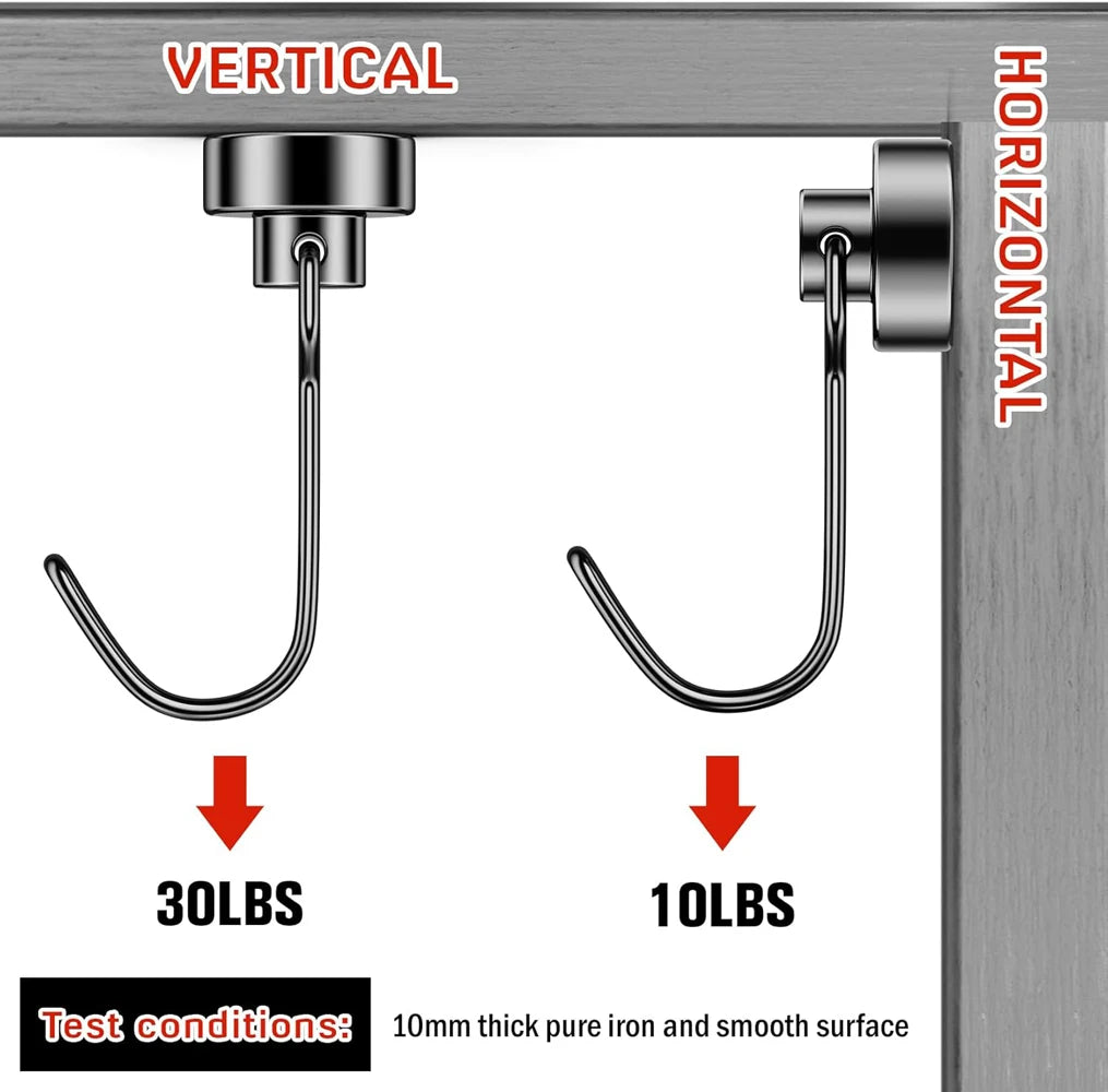 Heavy Duty Magnetic Swivel Hooks with Neodymium Magnet