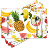 Floral Linen Placemats for Dining Table