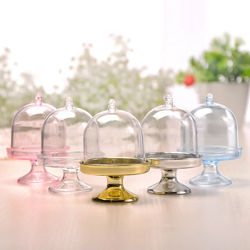 Mini Candy Cupcake Stand Holder with Clear Dome Lid