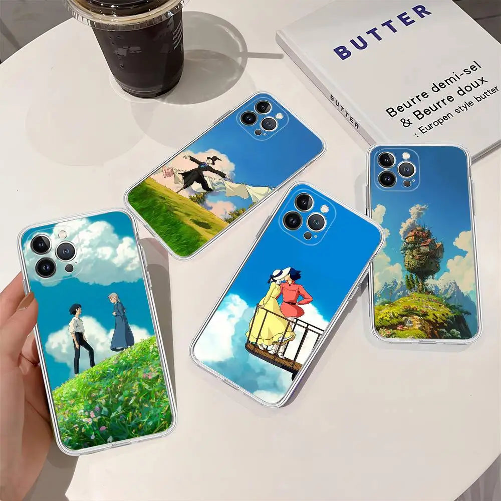 Howl's Moving Castle TPU Phone Case with Shockproof Clear Back