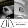 Carbon fiber interior trim kit for Chevrolet Camaro 2017+ showing replacement trim pieces.