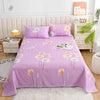 Red Floral Printed Flat Bed Sheet – Soft & Breathable