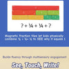 Magnetic Fraction Teaching Set with Charts & Erasable Practice Area