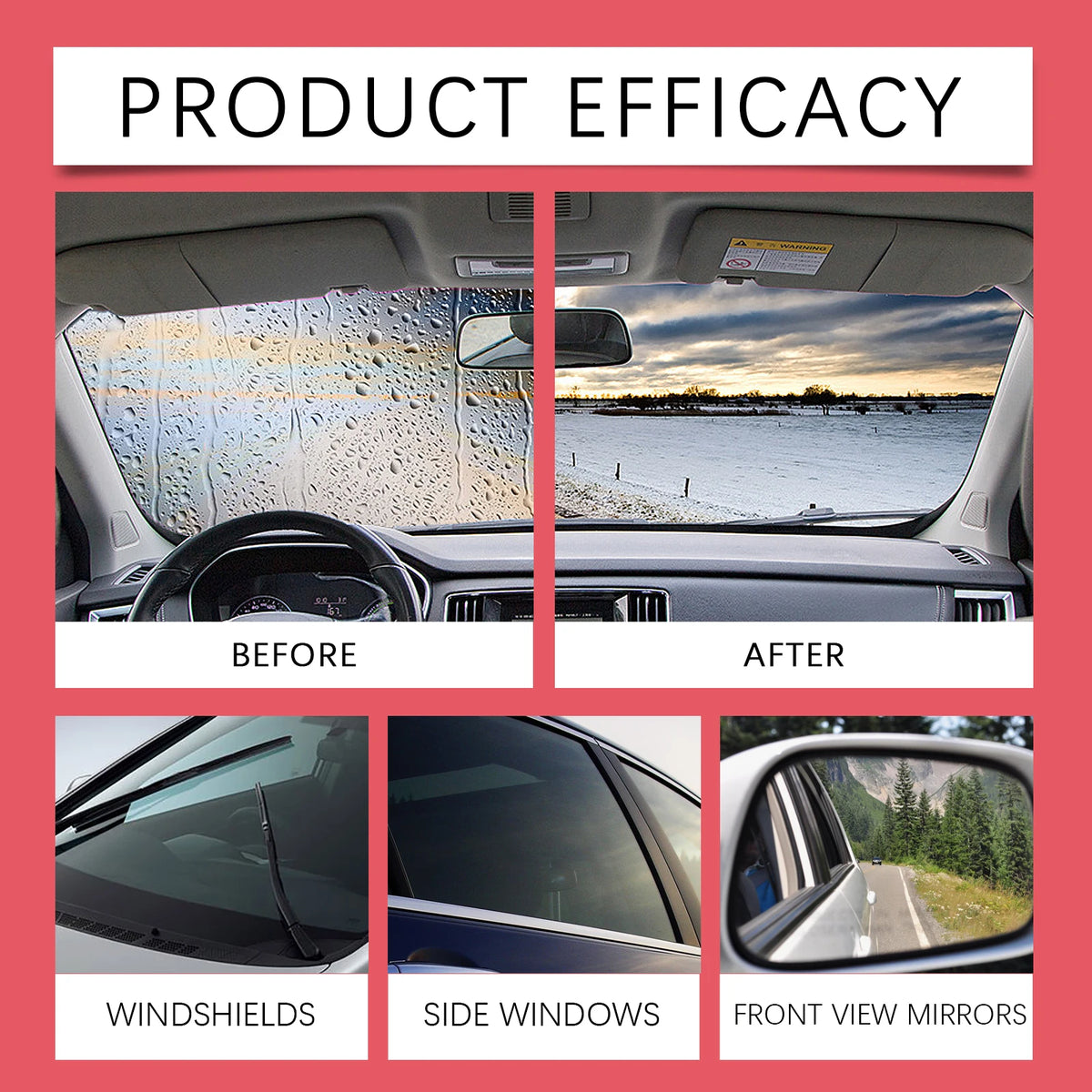 Car Windshield Oil Film Remover & Glass Cleaning Brush