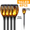 Solar-Powered Flickering Flame Torch Lights