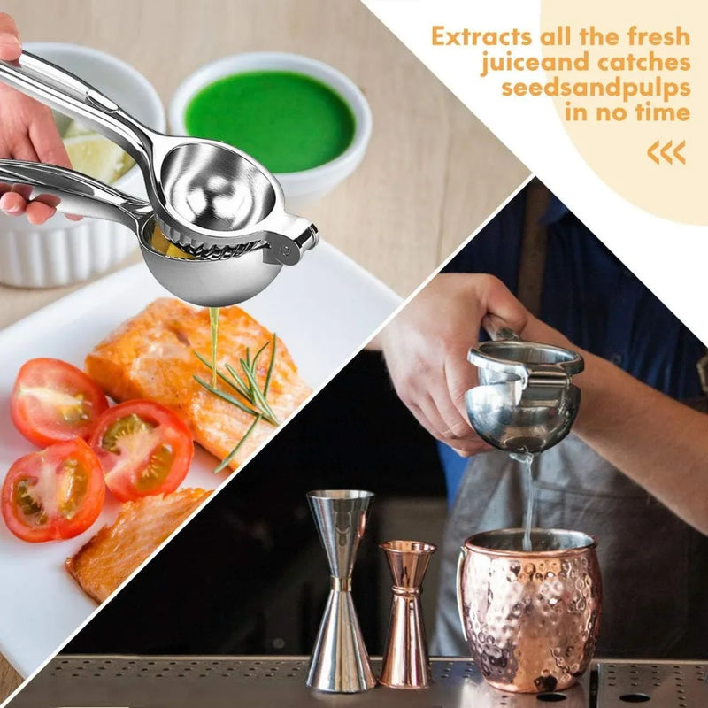 Stainless Steel Manual Citrus Juicer - Lemon & Lime Squeezer