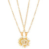 Copper Sun & Moon Magnetic Pendant Necklace