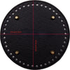 Black PU leather oval bag bottom with measurement lines for DIY crochet and knitted bags