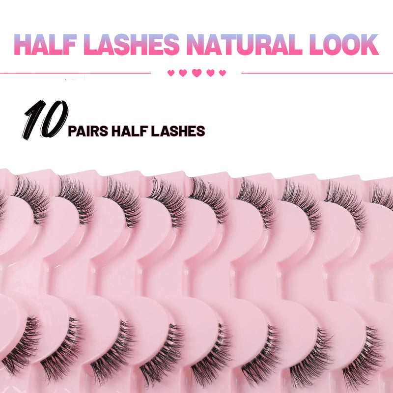 Natural Wispy Half-Strip False Eyelashes