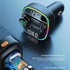 Bluetooth FM Transmitter with 22.5W Fast Charging Car Adapter