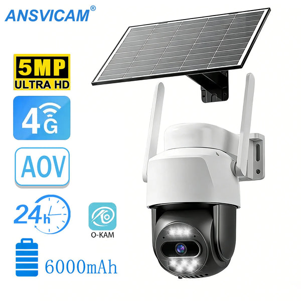 4G LTE Solar Security Camera with AI Human Detection