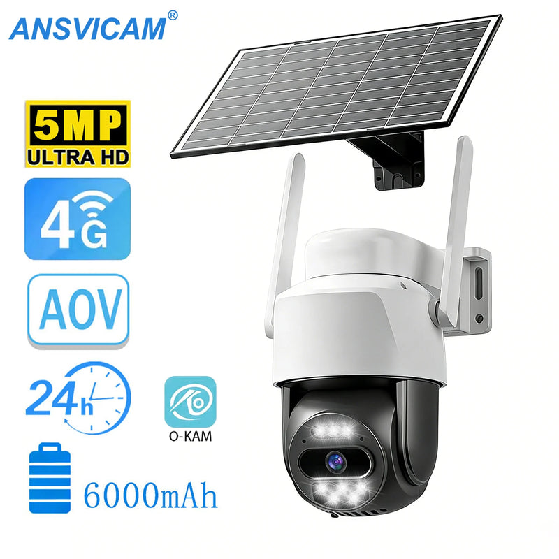 4G LTE Solar Security Camera with AI Human Detection