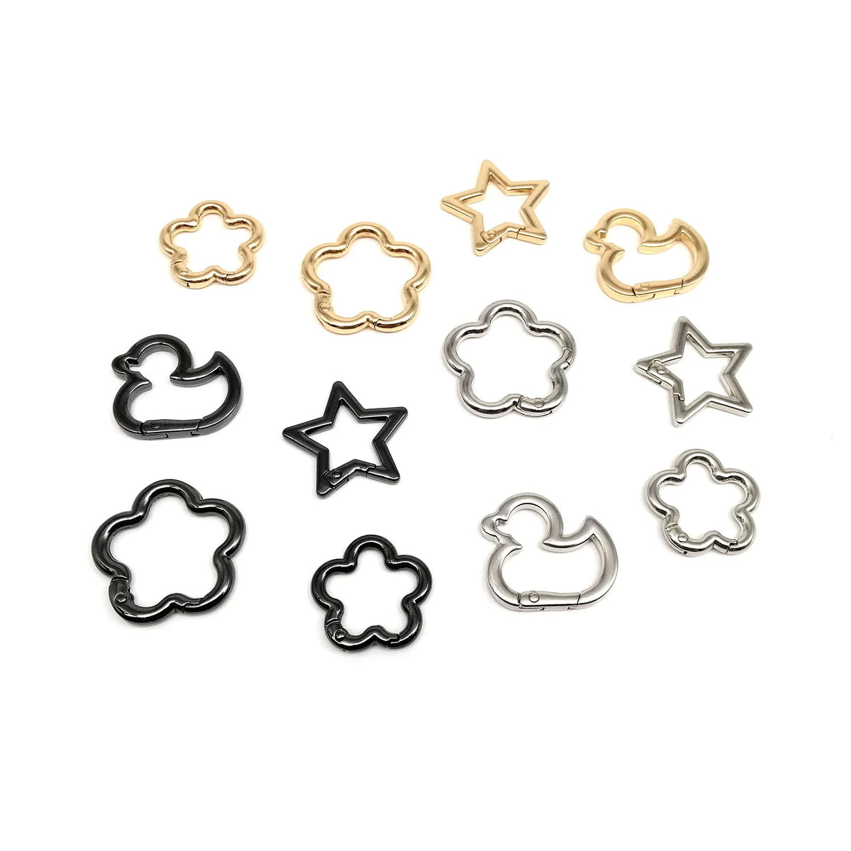 Star-Shaped Zinc Alloy Carabiner Clip for Bags and Belts