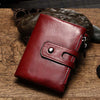 Vintage Leather Wallet with RFID Protection and Multiple Compartments